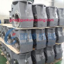Helical bevel gearbox ductile iron housing China sand casting foundry